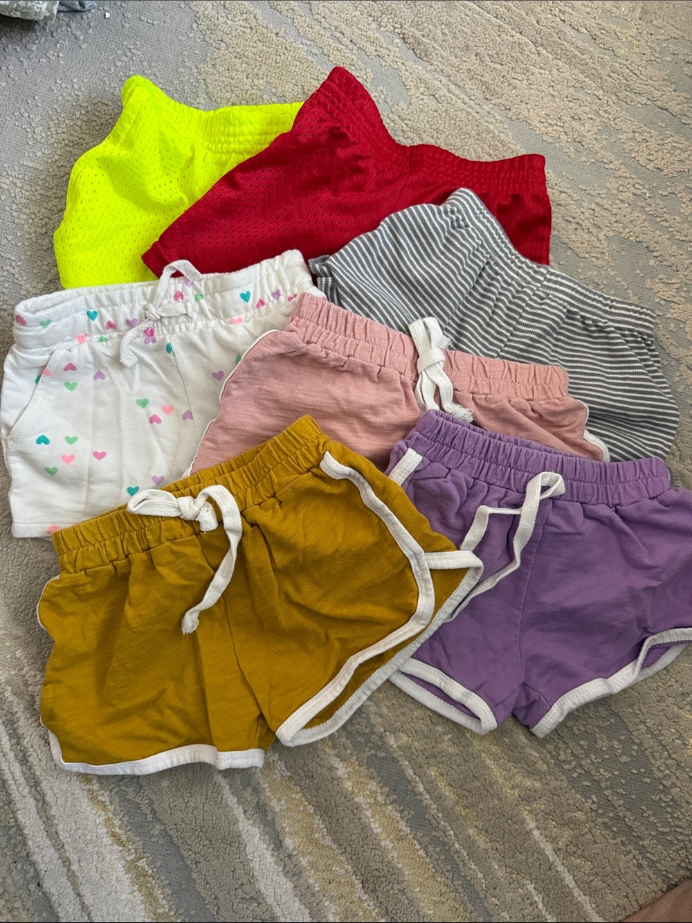 Girls' Mix Color Pull-On Jersey Shorts Set - Assorted Colors